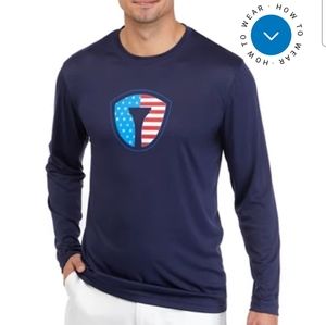 $65  GOLF Pro tour long sleeve t-shirt. Blue Sun protection.